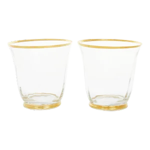 20th Century Italian Crystal / Gilt Barware Wine Coolers- a Pair
