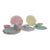 Mid 20th Century Taylor Smith Taylor Leaf Fantasy Ceramic Tea Cups and Plates - Set of 15 For Sale