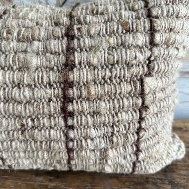 Not Yet Made - Made To Order Wool Lumbar in Warm Brown Tones With Insert For Sale - Image 5 of 6