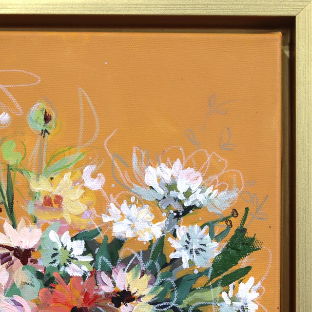 Abstract Tomato Wedge - Abstract Color Drenched Floral Still Life Mixed Media Original Artwork by Kellie Newsome For Sale - Image 3 of 9