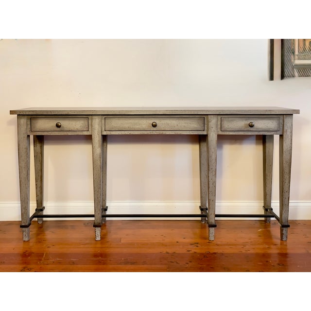 Gray Hooker Furniture Ciao Bella Narrow 3 Drawer Console For Sale - Image 8 of 9