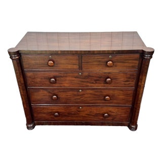 19th Century Victorian Mahogany Chest of Drawers For Sale