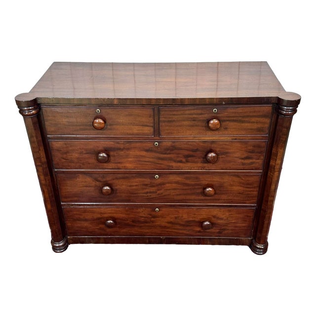 19th Century Victorian Mahogany Chest of Drawers For Sale