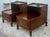 French Heritage Henredon Walnut Tables French Louis XV 2 Tier Step Side End Pair 60s For Sale - Image 3 of 15