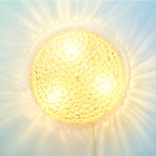 Mid-Century Modern Large Mid-Century Modern Amber Bubble Glass Flush Mount by Helena Tynell for Limburg, Germany, 1970s For Sale - Image 3 of 8