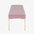 Contemporary Astor 60" Brass Bench in Rose Mohair by Montage For Sale - Image 3 of 5
