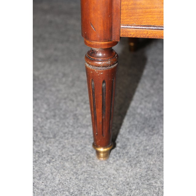 French Louis XVI Directoire Solid Cherry Brass Mounted Commode C. 1950s For Sale - Image 9 of 9