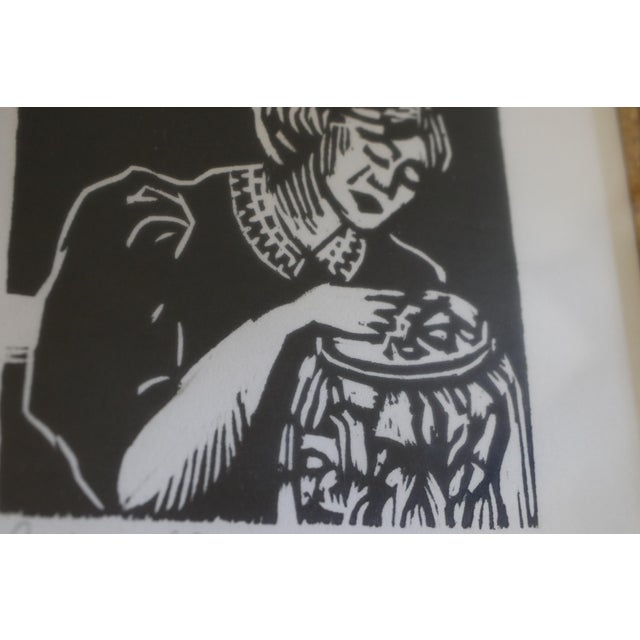 Unique 1989 Doug Anderson Original Woodblock Print - Hand-Signed Monoprint Figural Art For Sale - Image 4 of 17