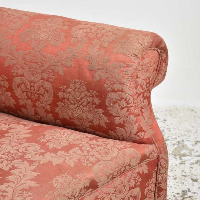 Antique Scroll Arm Deep Seated Armchair, 1920s For Sale - Image 3 of 5