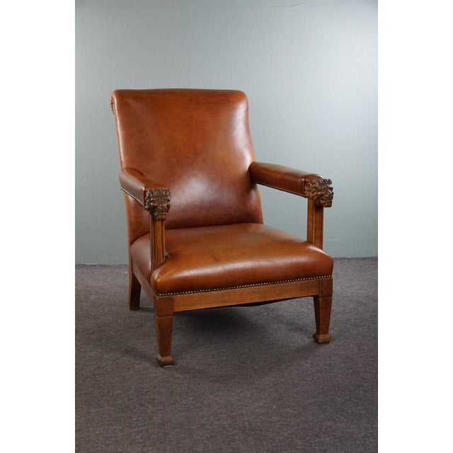 Antique Dutch Armchair with Lion Heads For Sale - Image 15 of 15