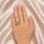 Art Deco Late 20th Century Size 7 14K White Black Gold Citrine Pave Diamond Ring Band For Sale - Image 3 of 3