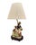A charming, Staffordshire Pottery style figural lamp. Features a hand painted, pottery figure with a girl holding a drum...