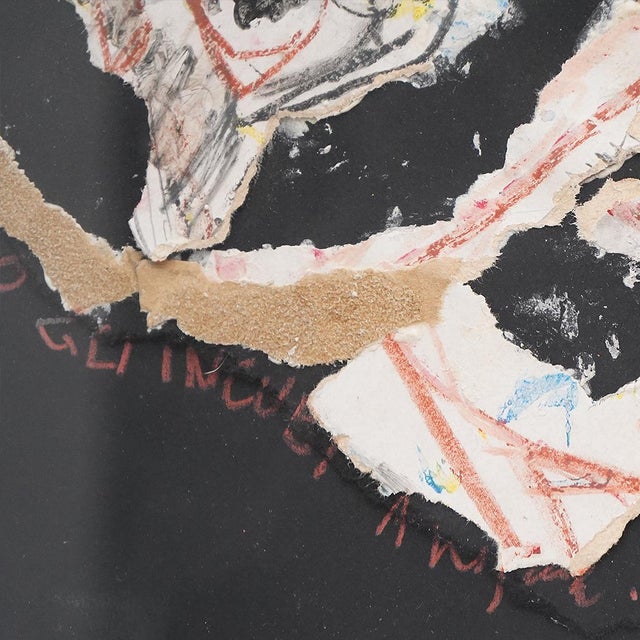 1980s Ansgar Elde, Composition, Mixed Media on Cardboard, 1980s, Framed For Sale - Image 5 of 13