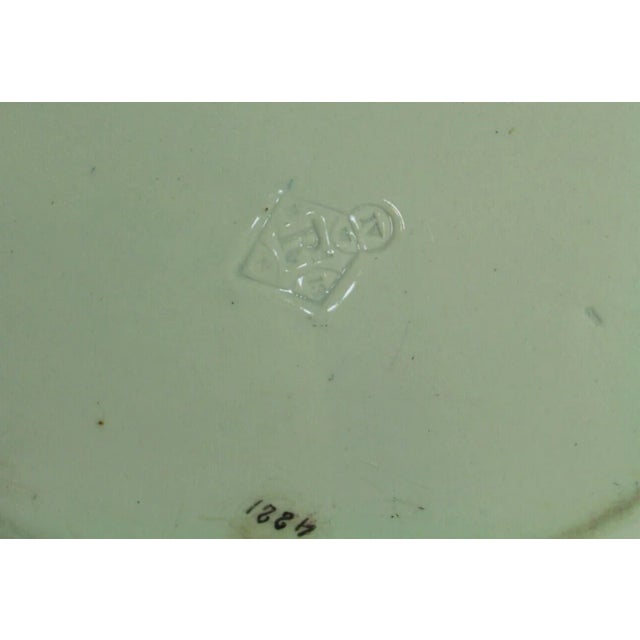 White Circa 1865 Civil War Era White Ironstone Armorial Platter Stag Crest, English For Sale - Image 8 of 13