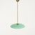 Metal Fontana Arte Chandelier in Turquoise Glass, Brass and Murano Glass, Italy, 1950s For Sale - Image 7 of 15