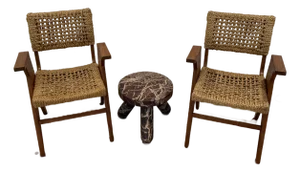 Pair Avignon Rope X-Chairs