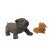 Figurative Set of 2 Small Ceramic Animal Figure Display Art For Sale - Image 3 of 7