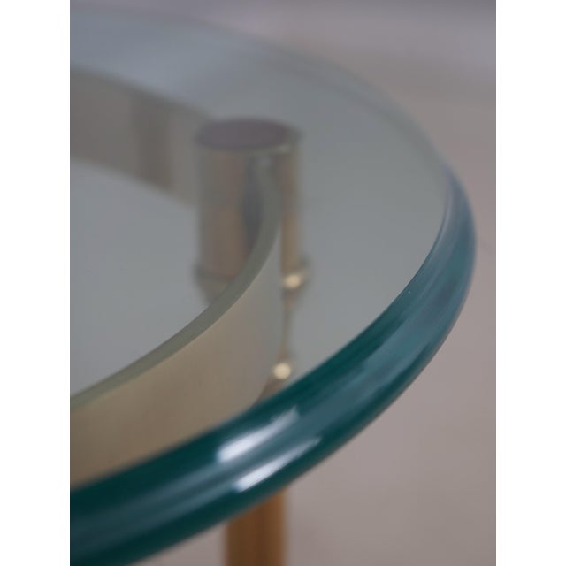 Labarge Brass & Glass Pedestal Table Stand For Sale In Philadelphia - Image 6 of 10