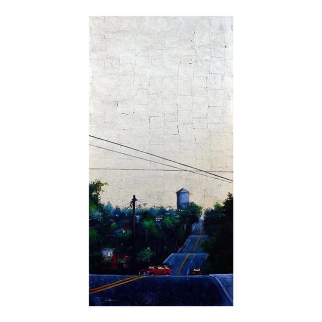Impressionistic Cityscape Acrylic Painting, "Howard Avenue (North Park Tower)" by Duke Windsor For Sale
