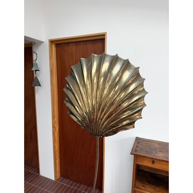 Brass 1970s Tommaso Barbi Conchiglia Floor Lamp, Italy For Sale - Image 8 of 18