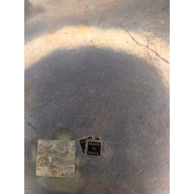 Metal Late 20th Century Ornate Footed Brass Scuttle Cachepot For Sale - Image 7 of 12