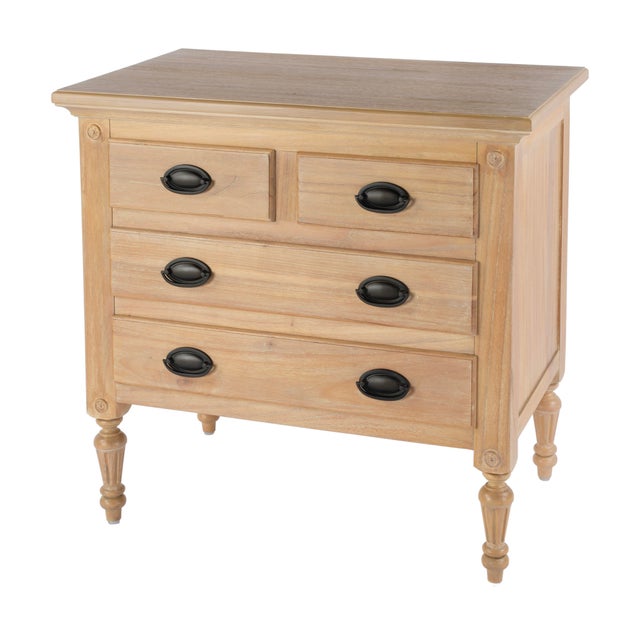 Easterbrook 31.5 in. W Rectangular Wood 4 Drawer Accent Chest, Natural For Sale - Image 9 of 9