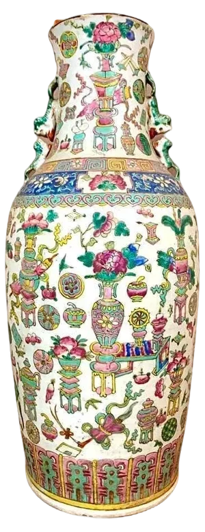 Chinese Canton Porcelain Vase, 1800s