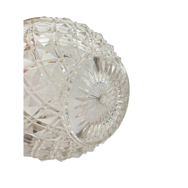 1930s Art Deco Crystal and Gilded Brass Salad Bowl, 1930s For Sale - Image 5 of 6