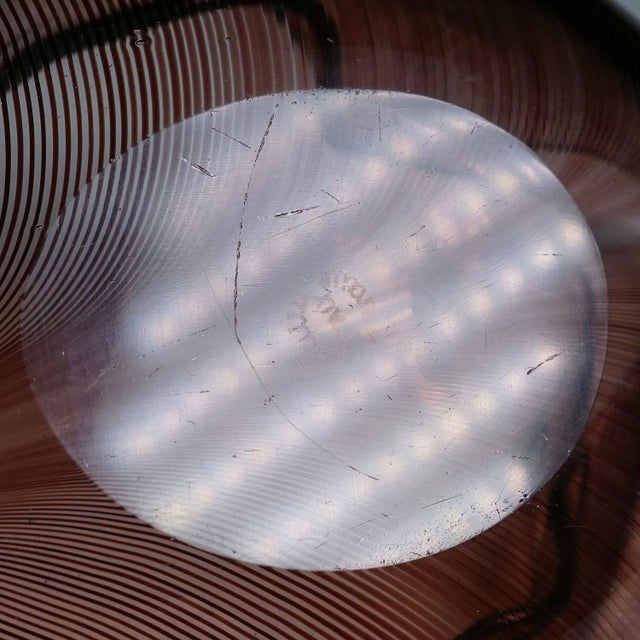 Vintage Tessuto Bowl by Tyra Lundgren for Venini, Murano For Sale - Image 12 of 12