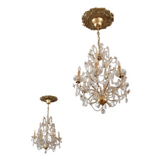 Italian Crystal Chandelier Mechini Firenze For Sale