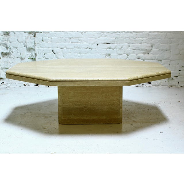Vintage Italian Travertine Coffee Table, 1970s For Sale - Image 6 of 10