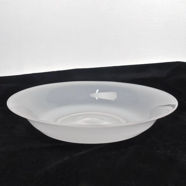Mid 20th Century White Glass Opalini Bowl by Venini For Sale - Image 5 of 8