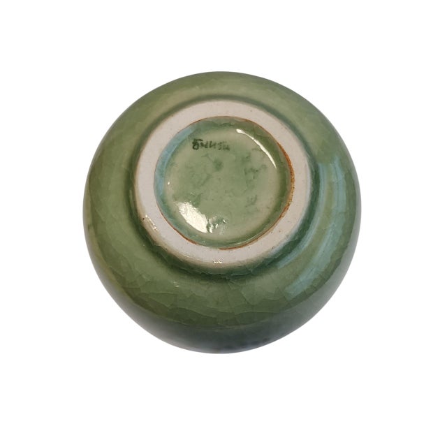 Vintage Mengrai Kilns Pomegranate Celadon Vase For Sale - Image 4 of 4