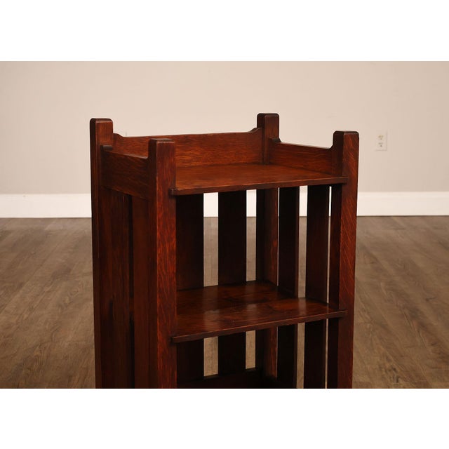 Stickley Brothers Antique Mission Oak Magazine Stand Bookcase For Sale In Philadelphia - Image 6 of 18