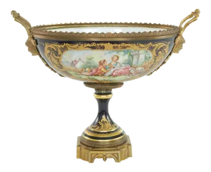 19th Century Hollywood Regency Gilt Bronze Mounted/Sevres Porcelain Centerpiece