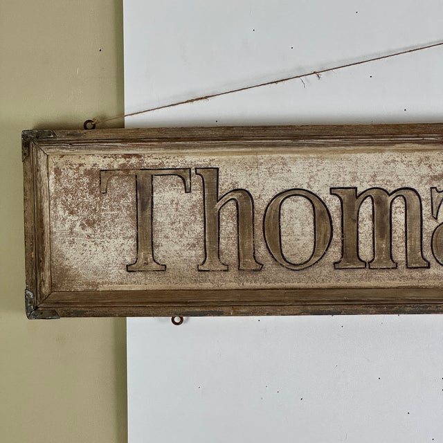 This marvelous and unique sign is all about age, patina, ambiance, and construction. The singular color, in its different...