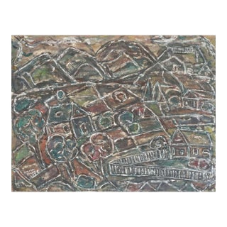 Abstract Expressionist Bay Area Hills Landscape by Honora Berg For Sale