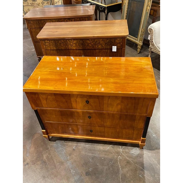 Early 19th Century Austrian Biedermeier Walnut Commode For Sale - Image 11 of 13