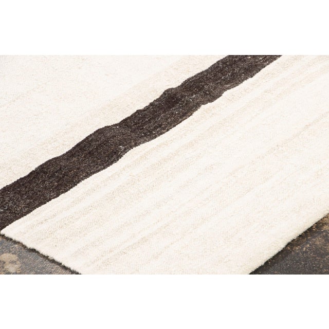 Vintage Turkish Kilim Hemp Rug With Stripes by Rug & Kilim, 1950-1959 For Sale In New York - Image 6 of 9