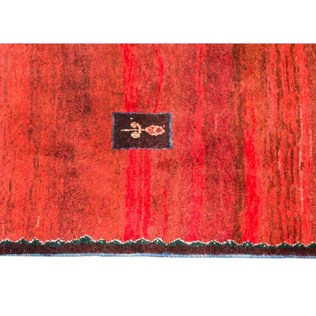 Traditional Vintage Persian Gabbeh Rug For Sale - Image 3 of 12