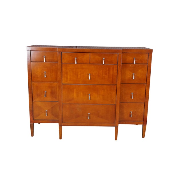 Mid-Century Modern Late 20th Century Michael Vanderbyl for Baker Furniture Archetype Cherry Dresser Console Chest 54", Attributed For Sale - Image 3 of 18