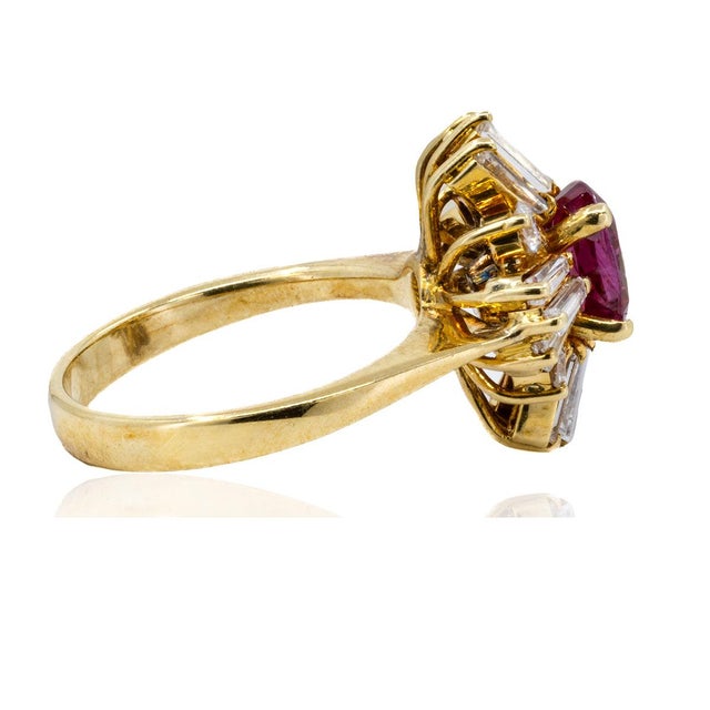 Late 20th Century 18k Ruby Ring, Size 5 For Sale - Image 4 of 5
