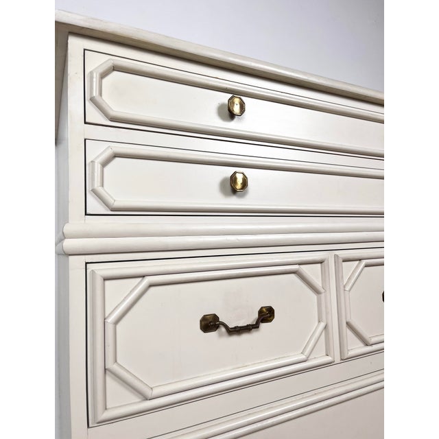 Vintage Tall Ficks Reed Rattan Chest of Drawers For Sale - Image 9 of 11