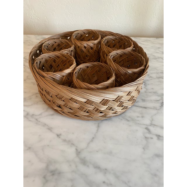 Vintage Italian Wicker Beverage Set- 7 Pieces For Sale - Image 11 of 11