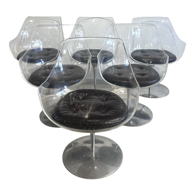 Champagne Chairs by Estelle and Erwin Laverne for Laverne International, 1950s, Set of 6 For Sale