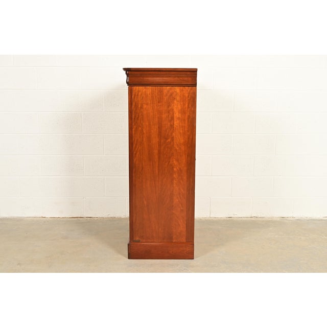 Grange French Louis Philippe Solid Cherry Wood Highboy Dresser or Chest of Drawers For Sale - Image 12 of 14