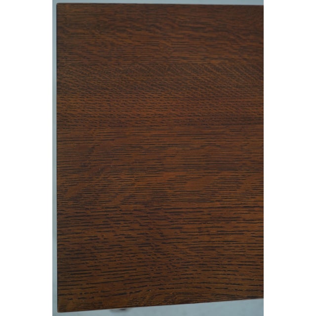 Brown Stickley Mission Oak 2 Drawer Console Sofa Table For Sale - Image 8 of 18