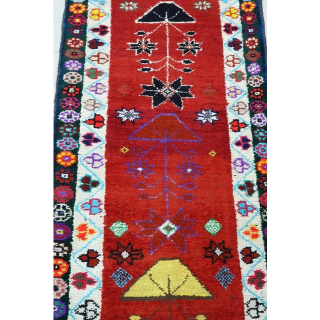 Early 20th Century Vintage Turkish Geometric Runner-2′5″ × 13′2″ For Sale - Image 4 of 13