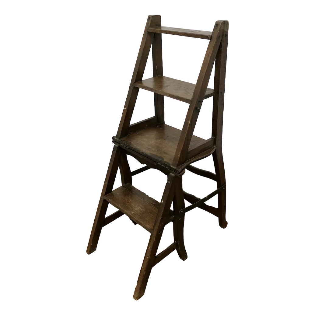 French Country Metamorphic Chair with Sturdy Ladder Steps | Chairish