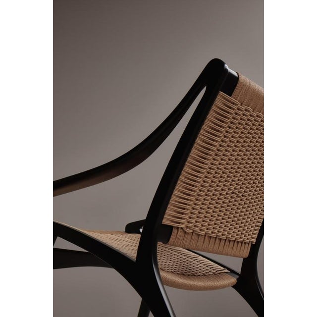 Danish Modern Black Lacquered Beech and Lounge Chair by Illum Wikkelsø, 1955 For Sale - Image 4 of 15